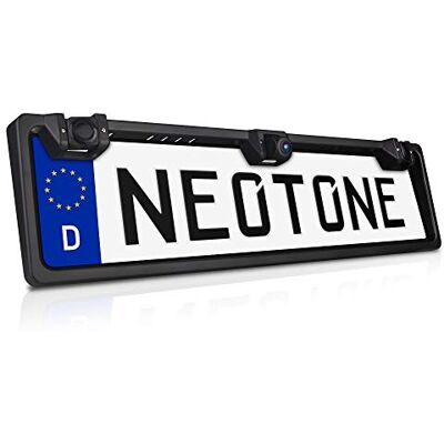 Neotone NTK-200P universell backkamera i registreringsskylthållare med 2 parkeringssensorer 170° vidvinkelobjektiv IP68 fuktskydd högsta kvalitet Neotone NTK-200P universell backkamera i registreringsskylthållare med 2 parkeringssensorer 170° vidvinkelobjektiv IP68 fuktskydd högsta kvalitet