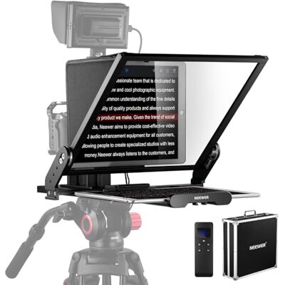 NEEWER Teleprompter X17 II med RT113 fjärrkontroll/APP, 17" HD Beamsplitter All Metal Frame Upgraded Mount QR Plate Kompatibel med 501PL iPad, Max belastning 44.1Ib, monteringsfri NEEWER Teleprompter X17 II med RT113 fjärrkontroll/APP, 17" HD Beamsplitter All Metal Frame Upgraded Mount QR Plate Kompatibel med 501PL iPad, Max belastning 44.1Ib, monteringsfri