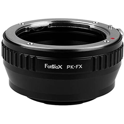 Fotodiox objektivmonteringsadapter – kompatibel med Pentax K Mount (PK) SLR-objektiv på Fuji X-Mount kameror. Fotodiox objektivmonteringsadapter – kompatibel med Pentax K Mount (PK) SLR-objektiv på Fuji X-Mount kameror.
