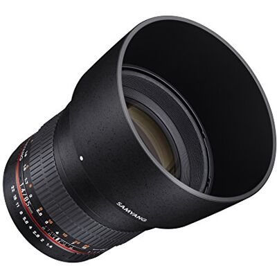 SAMYANG SY85M-FX 85 mm F1.4 Ultra bred lins för Fuji X monteringskameror, svart SAMYANG SY85M-FX 85 mm F1.4 Ultra bred lins för Fuji X monteringskameror, svart