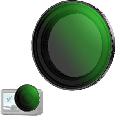 NEEWER Variabelt ND-filter kompatibelt med DJI Osmo Action 5 Pro/4/3, ND2-32, 1–5 stopp, Snap On, flerhärdat HD-optiskt glas, gråfilter, actioncam objektivfilter, fotograferingstillbehör NEEWER Variabelt ND-filter kompatibelt med DJI Osmo Action 5 Pro/4/3, ND2-32, 1–5 stopp, Snap On, flerhärdat HD-optiskt glas, gråfilter, actioncam objektivfilter, fotograferingstillbehör