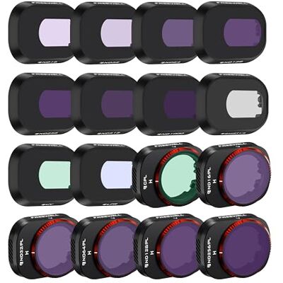 FREEWELL 16-pack Mega ND, ND/PL, CPL, UV, snödimma 1/4, ljusföroreningsfilter kompatibla med Mini 4 Pro FREEWELL 16-pack Mega ND, ND/PL, CPL, UV, snödimma 1/4, ljusföroreningsfilter kompatibla med Mini 4 Pro