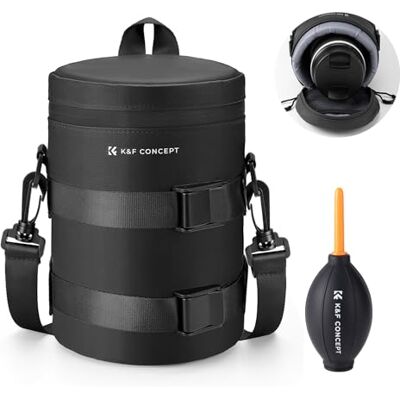 K&F CONCEPT Förvaringsväska för kameraobjektiv, vattentät skyddsväska med dragkedja, stötsäker allround-bärväska för DSLR- och SLR-objektiv med måtten under 94 x 178 mm (3,7 x 7 tum) (D x H) K&F CONCEPT Förvaringsväska för kameraobjektiv, vattentät skyddsväska med dragkedja, stötsäker allround-bärväska för DSLR- och SLR-objektiv med måtten under 94 x 178 mm (3,7 x 7 tum) (D x H)