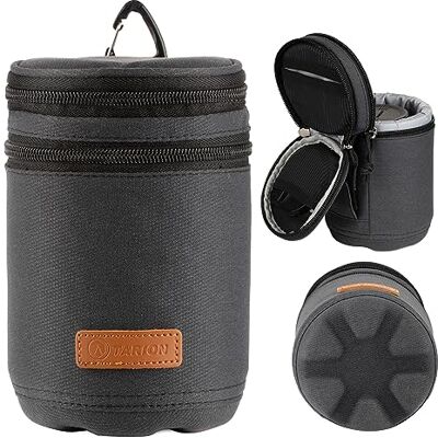 TARION Objektivväska, linsväska med hårt skal, stötsäker, vattenavvisande, kameralins, skyddsväska för Canon, Nikon, Pentax, Sony, Olympus-objektiv, Mörkblå, Medium, Ryggsäck TARION Objektivväska, linsväska med hårt skal, stötsäker, vattenavvisande, kameralins, skyddsväska för Canon, Nikon, Pentax, Sony, Olympus-objektiv, Mörkblå, Medium, Ryggsäck