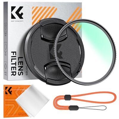 K&F CONCEPT 82 mm UV-violett skyddsfilter med lock + en rengöringsduk för kameralinser, ultratunt UV-optiskt glasfilter med 18 lager nanobeläggning (Nano-K-serien) K&F CONCEPT 82 mm UV-violett skyddsfilter med lock + en rengöringsduk för kameralinser, ultratunt UV-optiskt glasfilter med 18 lager nanobeläggning (Nano-K-serien)