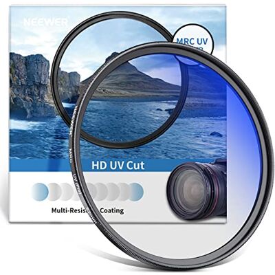 NEEWER 52 mm MRC UV-skyddsfilter, 30 lager belagt/högdefinierat/vattentät/reptåligt UV-filter med nano-beläggning, ultratunt UV-filter för 52 mm lins NEEWER 52 mm MRC UV-skyddsfilter, 30 lager belagt/högdefinierat/vattentät/reptåligt UV-filter med nano-beläggning, ultratunt UV-filter för 52 mm lins
