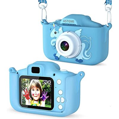 ASTGMI Fotokamera leksaker för barn, 1080P HD kamera barnbilder, kamera bilder barn, födelsedag presenter flicka 3 4 5 6 7 8 9 10 år, med 32 GB SD-kort (blå) ASTGMI Fotokamera leksaker för barn, 1080P HD kamera barnbilder, kamera bilder barn, födelsedag presenter flicka 3 4 5 6 7 8 9 10 år, med 32 GB SD-kort (blå)