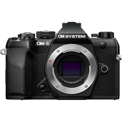 OM SYSTEM OM-5 Mark II Micro Four Thirds systemkamera, 20 MP Live MOS-sensor, 5-axlig bildstabilisering, IP53 vädertätning, Handhållen Highres Shot 50 MP, Svart OM SYSTEM OM-5 Mark II Micro Four Thirds systemkamera, 20 MP Live MOS-sensor, 5-axlig bildstabilisering, IP53 vädertätning, Handhållen Highres Shot 50 MP, Svart