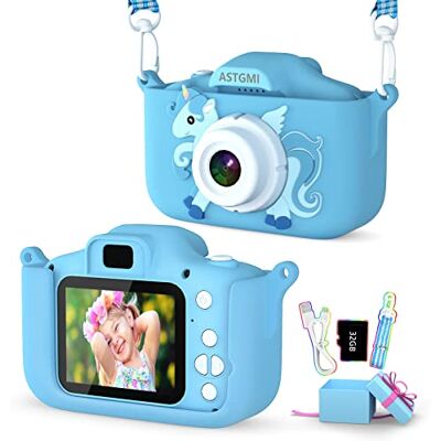 ASTGMI Barnkamera, 2,0-tums display digitalkamera barn, presenter till 3-4 5 6 8 7 9 10 11 år pojkar och flickor, 1080P HD anti-drop fotoapparat barn som födelsedagspresent jul leksak ASTGMI Barnkamera, 2,0-tums display digitalkamera barn, presenter till 3-4 5 6 8 7 9 10 11 år pojkar och flickor, 1080P HD anti-drop fotoapparat barn som födelsedagspresent jul leksak