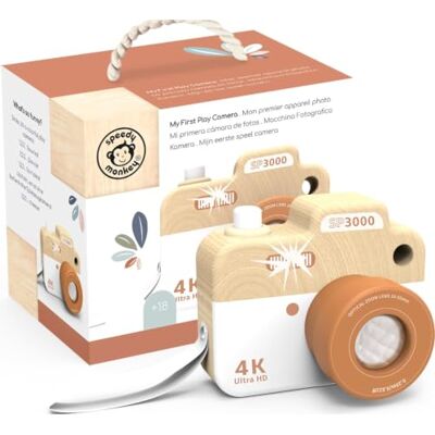 Speedy Monkey SP3000 kamera 9,9 x 6,7 x 8 cm färgglad, träleksak för barn, kärleksfulla detaljer – bra presentidé Speedy Monkey SP3000 kamera 9,9 x 6,7 x 8 cm färgglad, träleksak för barn, kärleksfulla detaljer – bra presentidé