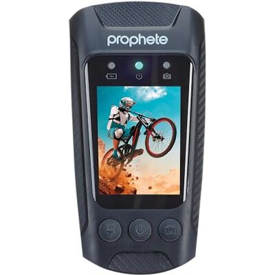 Prophete Cykelbilkamera – 4K 60 fps video, 20 MP foton, främre och bakre kamera, 4,5 timmar Inspelningstid, appkontroll för iOS & Android, robust styrfäste, USB-C laddningsfunktion Prophete Cykelbilkamera – 4K 60 fps video, 20 MP foton, främre och bakre kamera, 4,5 timmar Inspelningstid, appkontroll för iOS & Android, robust styrfäste, USB-C laddningsfunktion