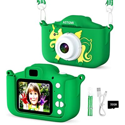 ASTGMI Kamera leksaker för barn för pojkar och flickor, 1080P HD, digital videokamera för barn, julfödelsedag för barn 3-10 år, med 32 GB SD-kort ASTGMI Kamera leksaker för barn för pojkar och flickor, 1080P HD, digital videokamera för barn, julfödelsedag för barn 3-10 år, med 32 GB SD-kort