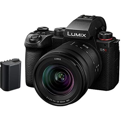 Panasonic LUMIX S5II spegelfri kamerakit med full ram med ny fas Hybrid AF, Active I.S, obegränsad 4:2:2 10-bitars inspelning, 4K 60p och 6K 30p med 20-60mm F3.5-5.6 L-monteringslins – DC-S5M2KE-BAT Panasonic LUMIX S5II spegelfri kamerakit med full ram med ny fas Hybrid AF, Active I.S, obegränsad 4:2:2 10-bitars inspelning, 4K 60p och 6K 30p med 20-60mm F3.5-5.6 L-monteringslins – DC-S5M2KE-BAT