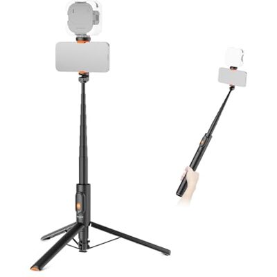 NEEWER 58 tum selfiepinne stativ kompatibel med iPhone Samsung Android, metall bärbar lätt resa mobiltelefonstativ med telefonhållare montering och fjärrkontroll för videoinspelning, PA992 svart NEEWER 58 tum selfiepinne stativ kompatibel med iPhone Samsung Android, metall bärbar lätt resa mobiltelefonstativ med telefonhållare montering och fjärrkontroll för videoinspelning, PA992 svart