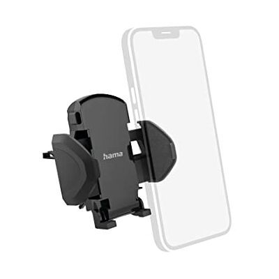 Hama Mobiltelefonhållare Move (för smartphones bredd 4,5 till 9 cm, fästklämma ventilationsgaller, vridbar 360°) svart Hama Mobiltelefonhållare Move (för smartphones bredd 4,5 till 9 cm, fästklämma ventilationsgaller, vridbar 360°) svart