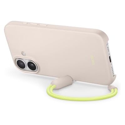 Beats iPhone 17-skal med stativ, MagSafe och kamerareglage, inbyggt stativ och handledsband, matt yta med mikrofiberfoder – kalksten Beats iPhone 17-skal med stativ, MagSafe och kamerareglage, inbyggt stativ och handledsband, matt yta med mikrofiberfoder – kalksten