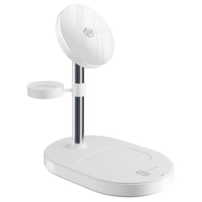 Cellular Line MAG TRIO magnetisk trådlös laddare 25 W 3-i-1 laddningsstation certifierad med Qi2.2-teknik 45 W strömförsörjning och 150 cm USB-C-kabel ingår – vit Cellular Line MAG TRIO magnetisk trådlös laddare 25 W 3-i-1 laddningsstation certifierad med Qi2.2-teknik 45 W strömförsörjning och 150 cm USB-C-kabel ingår – vit