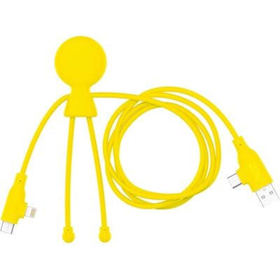 Xoopar Mr Bio Long Fast 3-i-1 USB-kabel Snabbladdning 60 W 1,2 m Gul 60 W snabbladdning på 1,20 m: USB, USB-C och Lightning – en enda kabel för mobiltelefoner, surfplattor och headset Xoopar Mr Bio Long Fast 3-i-1 USB-kabel Snabbladdning 60 W 1,2 m Gul 60 W snabbladdning på 1,20 m: USB, USB-C och Lightning – en enda kabel för mobiltelefoner, surfplattor och headset