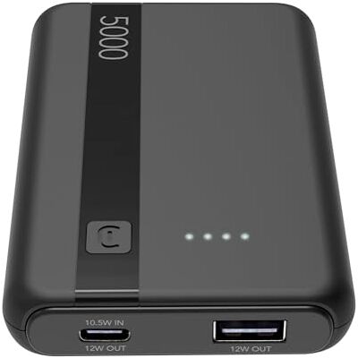 Cellular Line Power Bank 5 000 mAh Kapacitet: 5 000 mAh Input: 1xUSB-C 10.5 W Utgång: 1xUSB 12 W Celler: Li-ion batteri Lysande LED-lampor indikerar återstående laddning svart Cellular Line Power Bank 5 000 mAh Kapacitet: 5 000 mAh Input: 1xUSB-C 10.5 W Utgång: 1xUSB 12 W Celler: Li-ion batteri Lysande LED-lampor indikerar återstående laddning svart