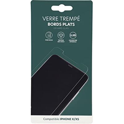 ITENSE Platt härdat glas kompatibel med iPhone X/XS platta kanter skydd mot stötar och repor lätt att installera full täckning rengöringssats medföljer praktisk och effektiv ITENSE Platt härdat glas kompatibel med iPhone X/XS platta kanter skydd mot stötar och repor lätt att installera full täckning rengöringssats medföljer praktisk och effektiv