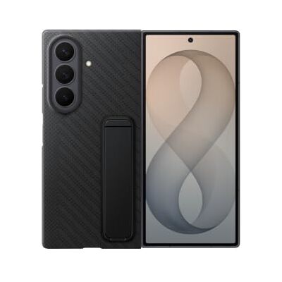 Samsung officiellt stående kolfodral för Galaxy Z Fold8 Ultra Black Fodral och antireflekterande skärmskydd i låda. En ultratunn design, tillverkad av aramidfiber från flygindustrin Samsung officiellt stående kolfodral för Galaxy Z Fold8 Ultra Black Fodral och antireflekterande skärmskydd i låda. En ultratunn design, tillverkad av aramidfiber från flygindustrin
