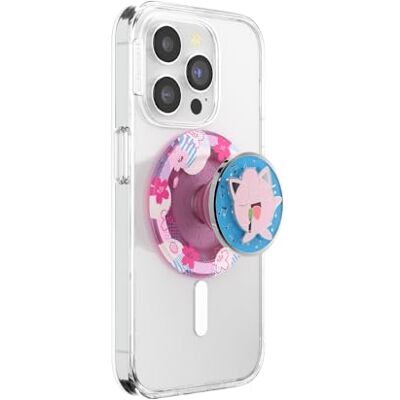 PopSockets runt telefonhandtag kompatibel med MagSafe, adapterring ingår, telefonhållare, trådlös laddning, Pokemon Fairy Type Jigglepuff Disarm Voice PopSockets runt telefonhandtag kompatibel med MagSafe, adapterring ingår, telefonhållare, trådlös laddning, Pokemon Fairy Type Jigglepuff Disarm Voice