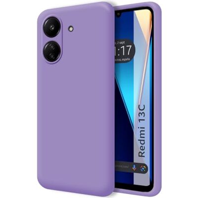 Tumundosmartphone Ultramjukt flytande silikonfodral för Xiaomi Redmi 13C lila Tumundosmartphone Ultramjukt flytande silikonfodral för Xiaomi Redmi 13C lila