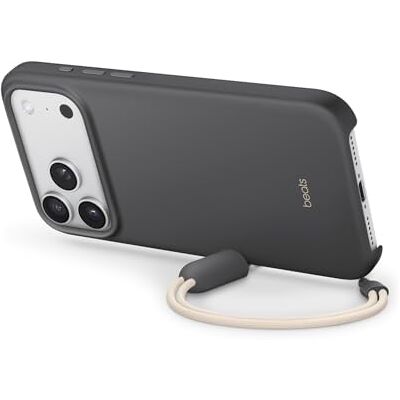 Beats iPhone 17 Pro Max-skal med stativ, MagSafe och kamerareglage, inbyggt stativ och handledsband, matt yta med mikrofiberfoder – granitgrå Beats iPhone 17 Pro Max-skal med stativ, MagSafe och kamerareglage, inbyggt stativ och handledsband, matt yta med mikrofiberfoder – granitgrå