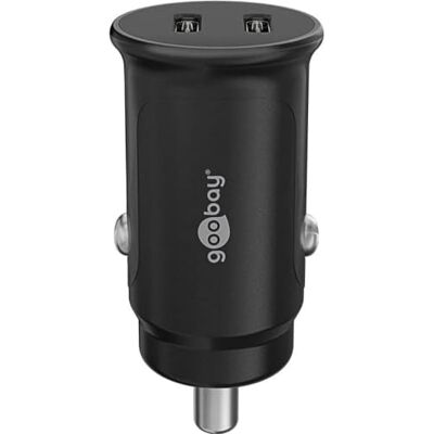 goobay 59705 2-portars billaddare med USB-C PD (Power Delivery), mini cigarettändare dubbel USB-laddare, bil och lastbil (12V/24 V), 30 W goobay 59705 2-portars billaddare med USB-C PD (Power Delivery), mini cigarettändare dubbel USB-laddare, bil och lastbil (12V/24 V), 30 W