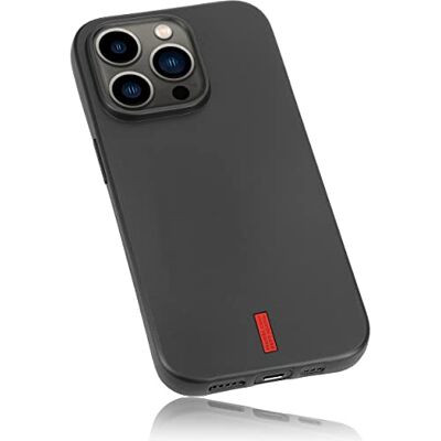 mumbi Fodral kompatibelt med iPhone 14 Pro fodral skyddsfodral mobiltelefonfodral väska, svart med röda ränder mumbi Fodral kompatibelt med iPhone 14 Pro fodral skyddsfodral mobiltelefonfodral väska, svart med röda ränder