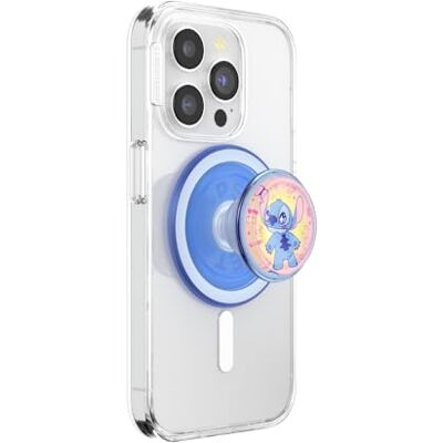 PopSockets runt telefongrepp kompatibelt med MagSafe, adapterring ingår, telefonhållare, trådlös laddningskompatibel, Disney – gelé stjärnstygn PopSockets runt telefongrepp kompatibelt med MagSafe, adapterring ingår, telefonhållare, trådlös laddningskompatibel, Disney – gelé stjärnstygn