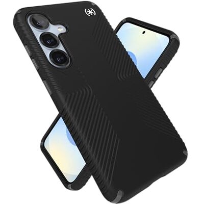 Speck Samsung Galaxy S25 fodral – magnetfodral, 33 fots fallskydd, halkfria grepp – Samsung S25 fodral Magsafe – upphöjd infattning och förbättrade knappar – Presidio 2 grepp Speck Samsung Galaxy S25 fodral – magnetfodral, 33 fots fallskydd, halkfria grepp – Samsung S25 fodral Magsafe – upphöjd infattning och förbättrade knappar – Presidio 2 grepp