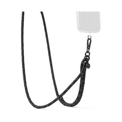 PopSockets telefonsnodd, telefonhållare, Crossbody enhetsrem paracord svart PopSockets telefonsnodd, telefonhållare, Crossbody enhetsrem paracord svart