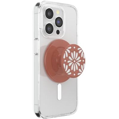 PopSockets runt telefongrepp kompatibelt med MagSafe, adapterring ingår, telefonhållare, trådlös laddning kompatibel – glaserad terrakotta PopSockets runt telefongrepp kompatibelt med MagSafe, adapterring ingår, telefonhållare, trådlös laddning kompatibel – glaserad terrakotta