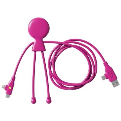 Xoopar Mr Bio Long Fast Cable 1,20 m Multi USB 3 i 1 snabbladdning 60 W USB USB-C Lightning Kompatibel med smartphones och USB-enheter rosa Xoopar Mr Bio Long Fast Cable 1,20 m Multi USB 3 i 1 snabbladdning 60 W USB USB-C Lightning Kompatibel med smartphones och USB-enheter rosa