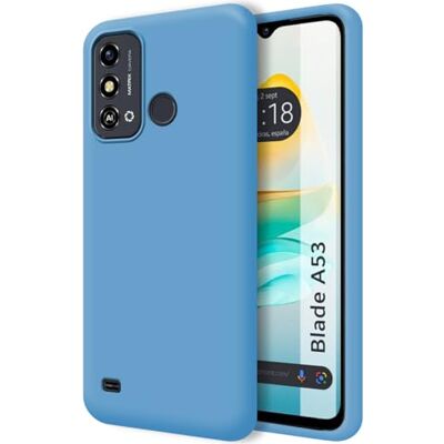 Tumundosmartphone Ultramjukt flytande silikonfodral för Zte Blade A53 blå Tumundosmartphone Ultramjukt flytande silikonfodral för Zte Blade A53 blå