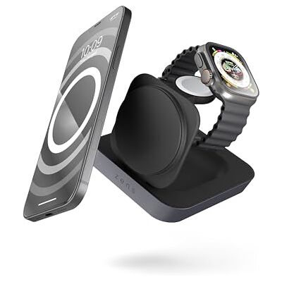 OtterBox Zens Nightstand Magnetic Wireless Charger Pro 2, Svart MagSafe och Qi2 15 W trådlös laddare för iPhone/Apple Watch/AirPods inkluderar 20 W strömadapter (EU/UK/US) och 1,5 m kabel OtterBox Zens Nightstand Magnetic Wireless Charger Pro 2, Svart MagSafe och Qi2 15 W trådlös laddare för iPhone/Apple Watch/AirPods inkluderar 20 W strömadapter (EU/UK/US) och 1,5 m kabel