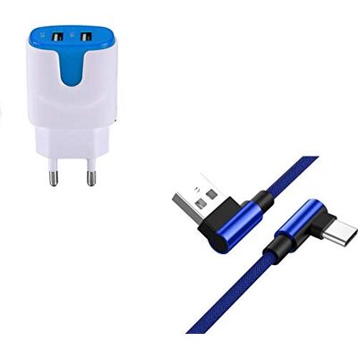 XIAOMI Mi 9T - 90-graders Type C-kabel för snabbladdning - Dubbelt USB-omvandlare XIAOMI Mi 9T - 90-graders Type C-kabel för snabbladdning - Dubbelt USB-omvandlare
