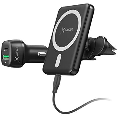 Xlayer MagFix Pro Billaddare laddningsstation Magsafe bilhållare set om 4 delar med USB-C kabel Standby Snabb laddning Apple iPhone 16/15/14/13/12/X/XR Magnetisk Induktiv Trådlös Xlayer MagFix Pro Billaddare laddningsstation Magsafe bilhållare set om 4 delar med USB-C kabel Standby Snabb laddning Apple iPhone 16/15/14/13/12/X/XR Magnetisk Induktiv Trådlös