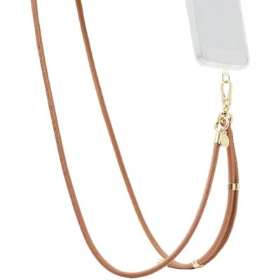 PopSockets Phone Lanyard, Phone Holder, Crossbody Phone Strap Cognac PopSockets Phone Lanyard, Phone Holder, Crossbody Phone Strap Cognac