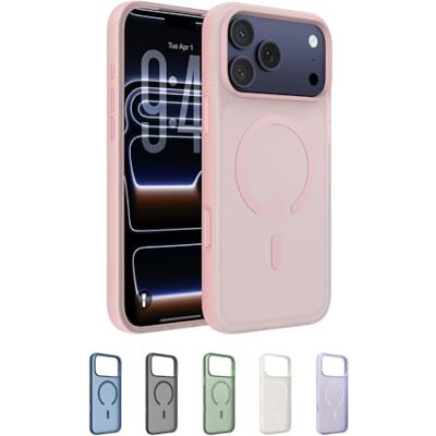 Belkin SheerForce Grip iPhone 17 Pro Max Hülle MagSafe Kompatible Handyhülle mit Rutschfesten Rändern, iPhone Schutzhülle, Magnetisch, Transparent, Dünn und Stoßfest – Rosa Belkin SheerForce Grip iPhone 17 Pro Max Hülle MagSafe Kompatible Handyhülle mit Rutschfesten Rändern, iPhone Schutzhülle, Magnetisch, Transparent, Dünn und Stoßfest – Rosa
