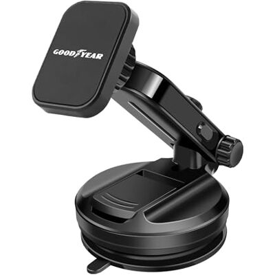 Goodyear Magnetisk telefonhållare med universell instrumentbräda och vindruta sugkopp, 2 magneter ingår, 360° vridbar magnetisk platta, justerbar arm upp till 15 cm, för IPhone, Samsung Goodyear Magnetisk telefonhållare med universell instrumentbräda och vindruta sugkopp, 2 magneter ingår, 360° vridbar magnetisk platta, justerbar arm upp till 15 cm, för IPhone, Samsung