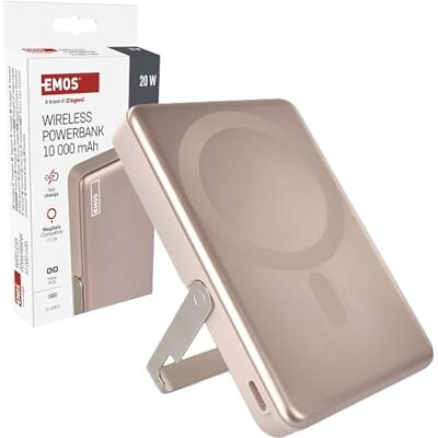 EMOS – Powerbank 10 000 mAh WI 1031 med magnet – magnetiskt externt batteri med genomströmning och trådlös laddning – USB-C-port inkl. USB-datakabel – för iPhone, iPad, smartphone, surfplatta EMOS – Powerbank 10 000 mAh WI 1031 med magnet – magnetiskt externt batteri med genomströmning och trådlös laddning – USB-C-port inkl. USB-datakabel – för iPhone, iPad, smartphone, surfplatta