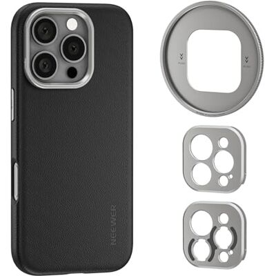 NEEWER Telefonfodral för 16 Pro, TPU/PC halkfritt skyddande slitstarkt telefonskydd med modulära bakplattor för 67 mm filter/17 mm lins/T-monteringslins, kompatibel med iPhone 16 Pro MagSafe Moment, NEEWER Telefonfodral för 16 Pro, TPU/PC halkfritt skyddande slitstarkt telefonskydd med modulära bakplattor för 67 mm filter/17 mm lins/T-monteringslins, kompatibel med iPhone 16 Pro MagSafe Moment,