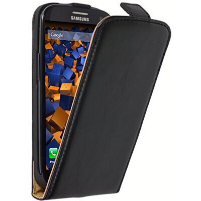 mumbi äkta läder flip fodral kompatibel med Samsung Galaxy S3 / S3 Neo skal läder väska fodral plånbok, svart mumbi äkta läder flip fodral kompatibel med Samsung Galaxy S3 / S3 Neo skal läder väska fodral plånbok, svart