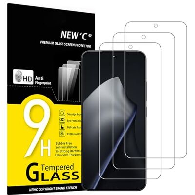 NEW'C 3 Pack, skärmskydd i glas för Xiaomi 15T, Xiaomi 15T Pro (6,83 tum), bubbelfri, 9H hårdhet, 0,33 mm ultratransparent, ultrabeständigt härdat glas NEW'C 3 Pack, skärmskydd i glas för Xiaomi 15T, Xiaomi 15T Pro (6,83 tum), bubbelfri, 9H hårdhet, 0,33 mm ultratransparent, ultrabeständigt härdat glas