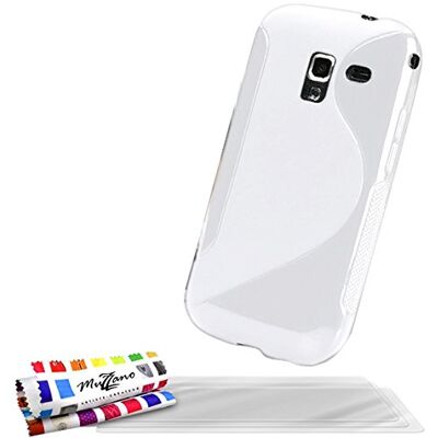 Muzzano ultratunt mjukt fodral S premium vit för Samsung I8160 + 3 skärmskydd Muzzano ultratunt mjukt fodral S premium vit för Samsung I8160 + 3 skärmskydd
