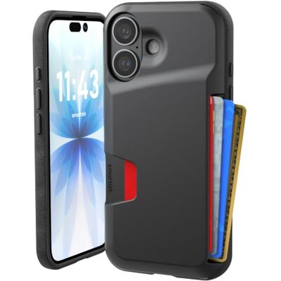 Smartish ® Plånboksfodral för iPhone 16 – Wallet Slayer Vol. 1 tunn + skyddande, kreditkortshållare – falltestat, dolt,kortfack, fodral, kompatibelt med Apple iPhone 16 – Black Tie Affair Smartish ® Plånboksfodral för iPhone 16 – Wallet Slayer Vol. 1 tunn + skyddande, kreditkortshållare – falltestat, dolt,kortfack, fodral, kompatibelt med Apple iPhone 16 – Black Tie Affair