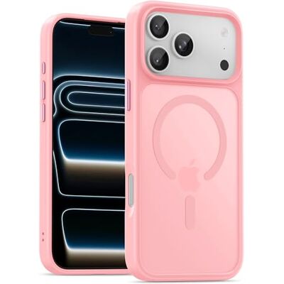 UNBREAKcable Magnetisk för iPhone 17 Pro fodral 6,3 tum, kompatibel med MagSafe, fullt kameraskydd, inbyggd magnetisk ring, droppskydd stötsäkert smalt telefonskal – rosa UNBREAKcable Magnetisk för iPhone 17 Pro fodral 6,3 tum, kompatibel med MagSafe, fullt kameraskydd, inbyggd magnetisk ring, droppskydd stötsäkert smalt telefonskal – rosa