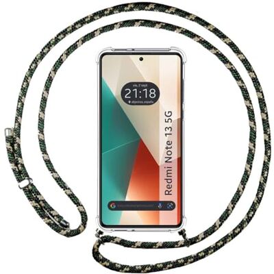 Grön genomskinlig hängande skal för Xiaomi Redmi Note 13 5G - Skal Grön genomskinlig hängande skal för Xiaomi Redmi Note 13 5G - Skal